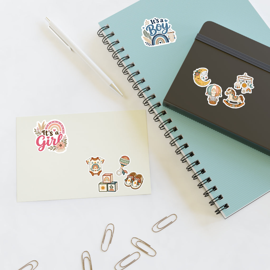 It's a Girl or Boy Boho Baby Shower Sticker Sheets