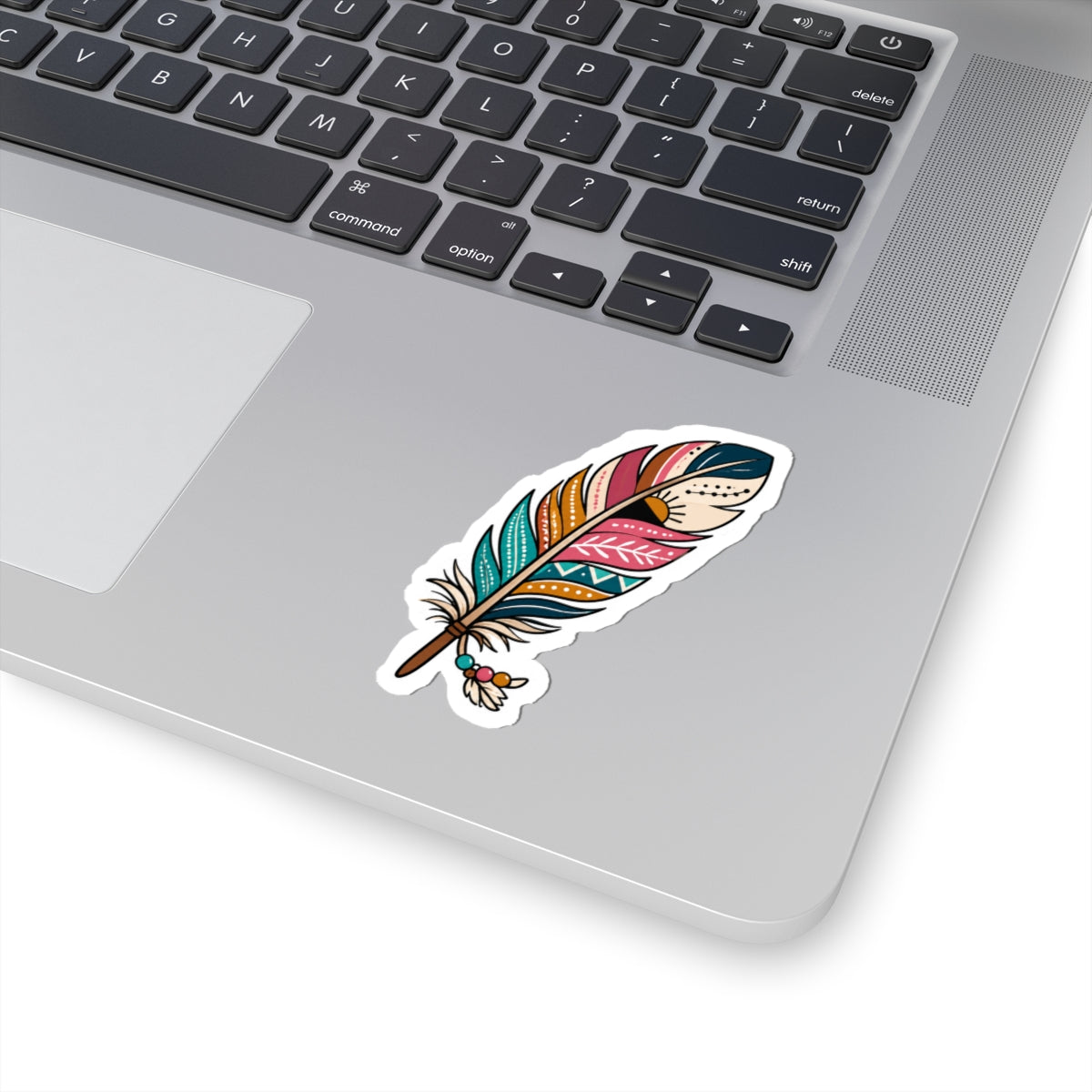 Colorful Boho Feather Kiss-Cut Sticker