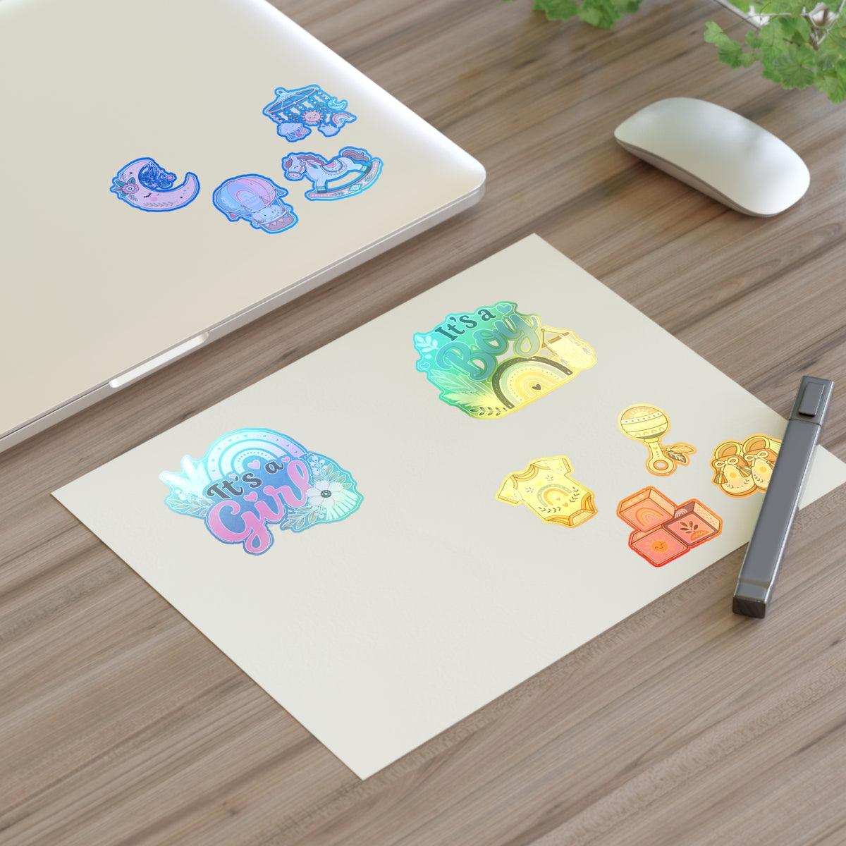 It's a Girl or Boy Boho Baby Shower Sticker Sheets