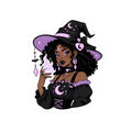 Black Witch Aesthetic Kiss-Cut Sticker