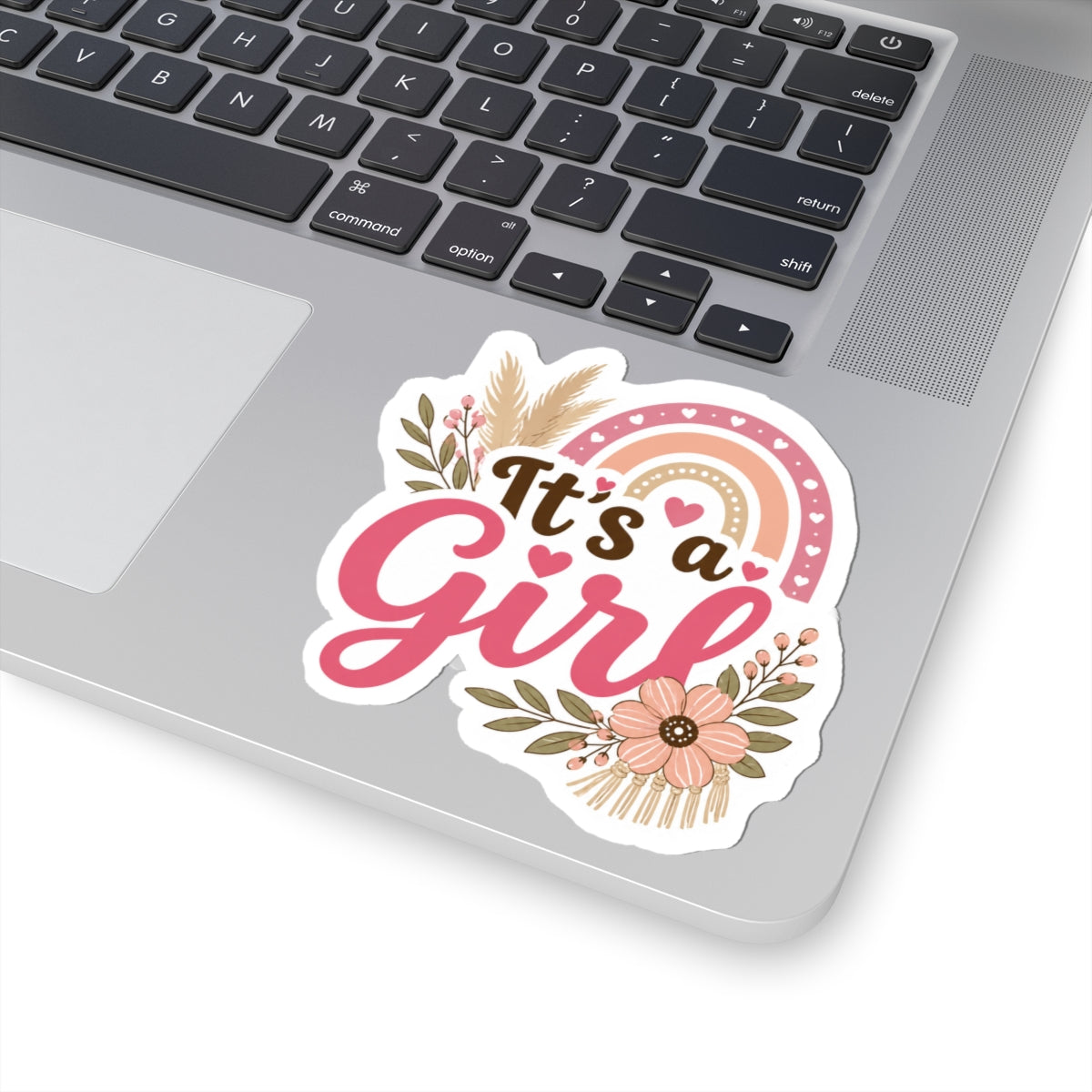It’s a Girl Floral Boho Kiss-Cut Sticker