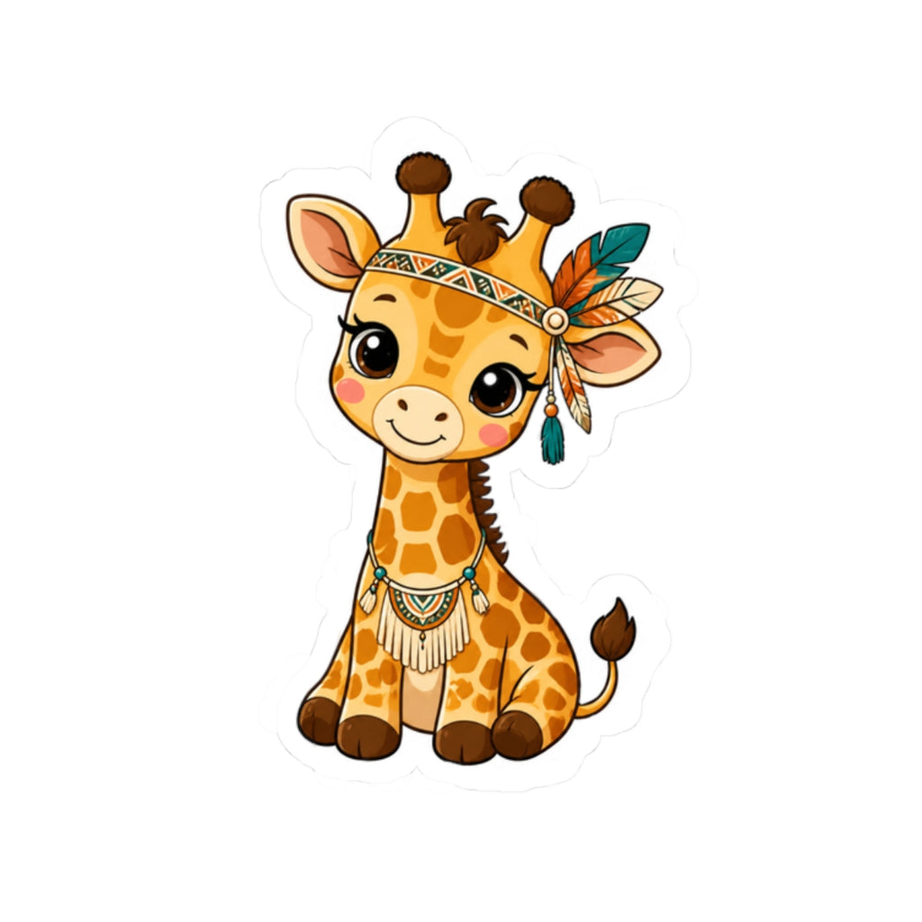 Cute Giraffe Kiss-Cut Sticker