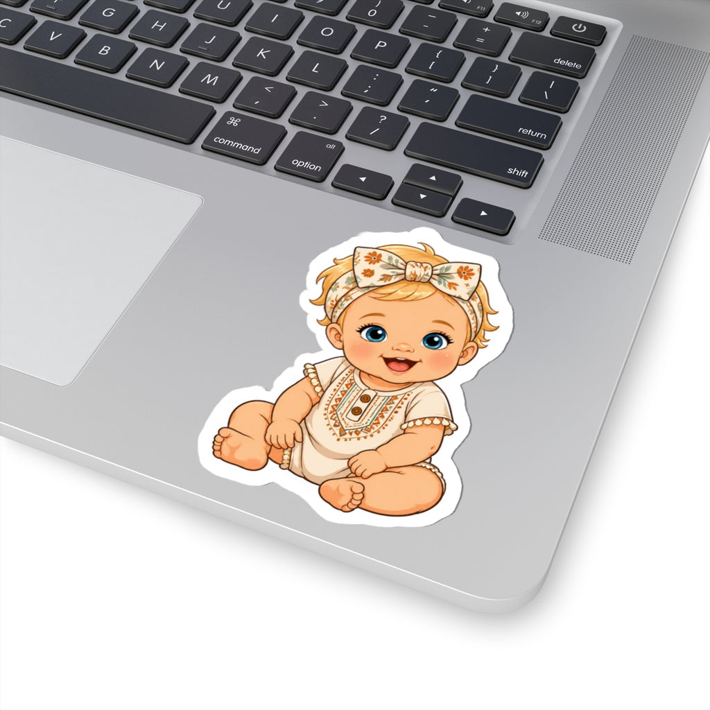 Boho Baby Girl Kiss-Cut Sticker