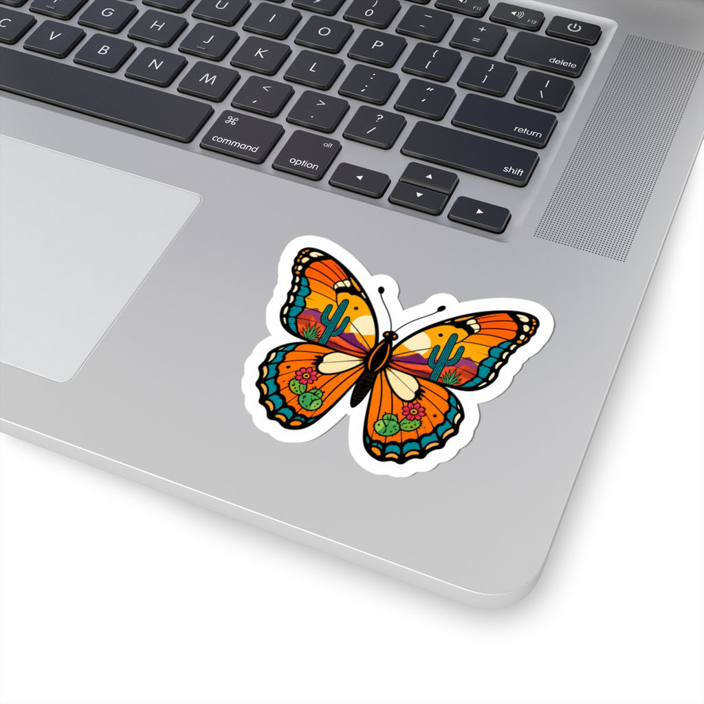 Colorful Desert Butterfly Kiss-Cut Sticker