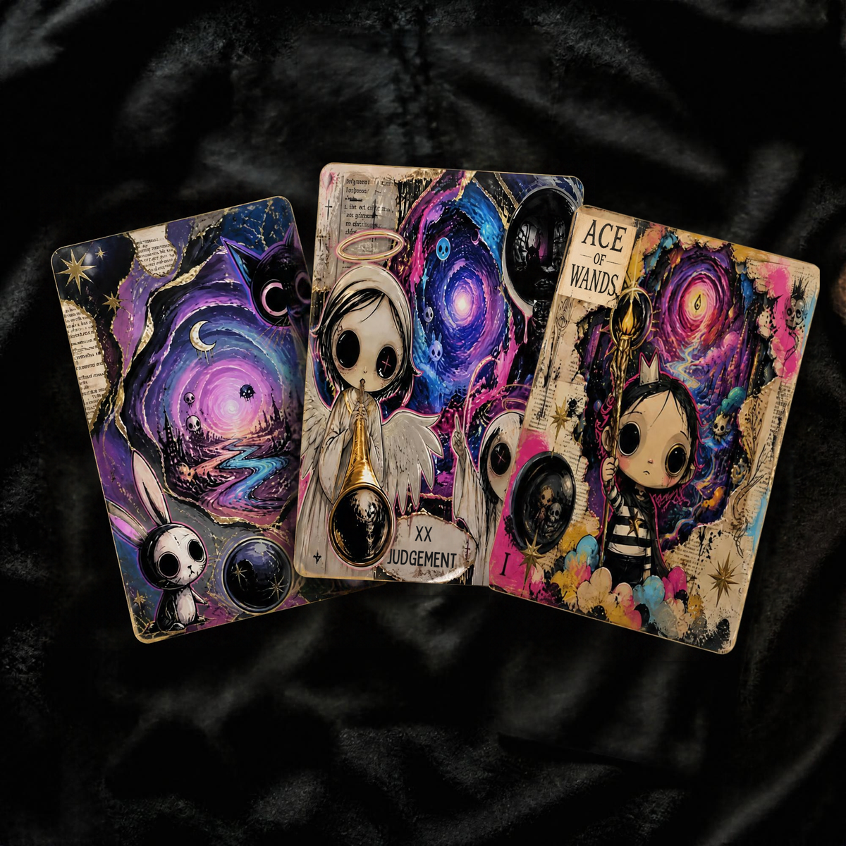 Neon Labyrinth Printable Tarot Deck (With Tuck Box and Cheat Sheet)