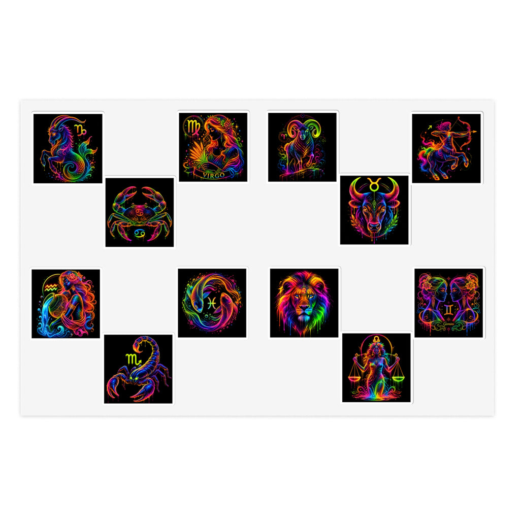 Colorful Zodiac Signs Sticker Sheets