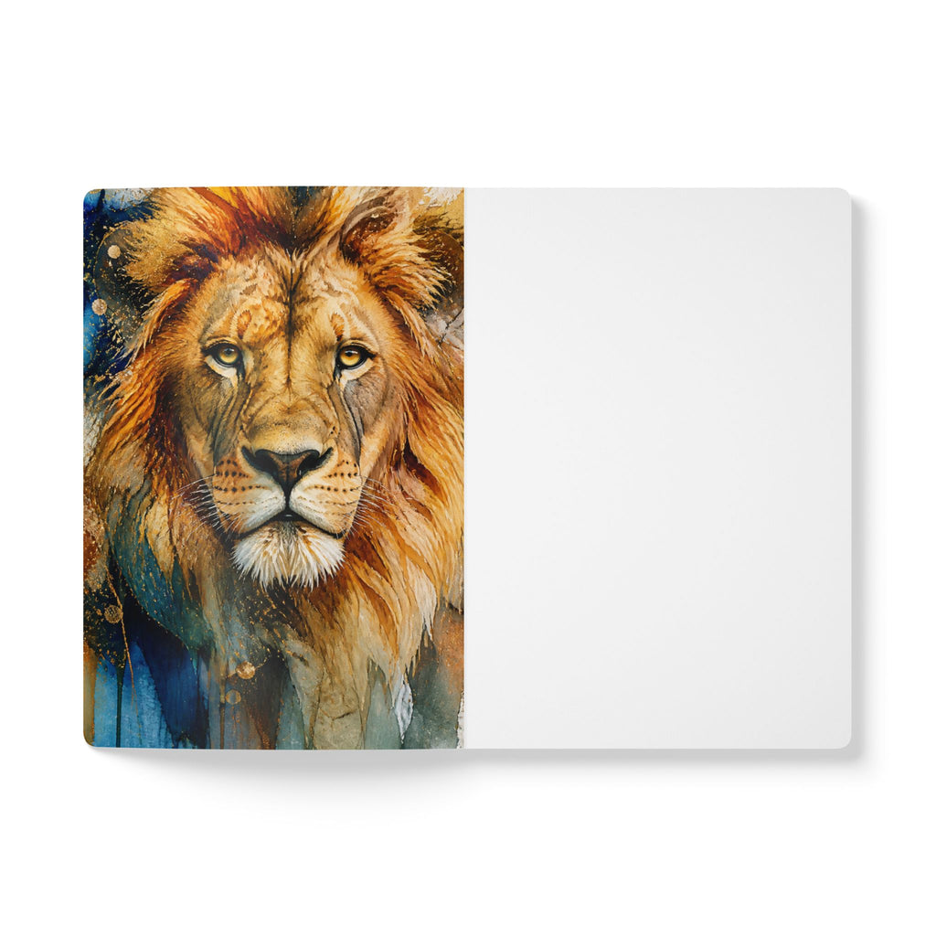 Leo Lion Softcover Journal — Zodiac Notebook with Inspirational Inside Prints