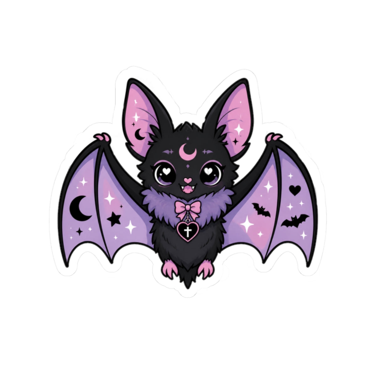 Pastel Gothic Bat Kiss-Cut Sticker