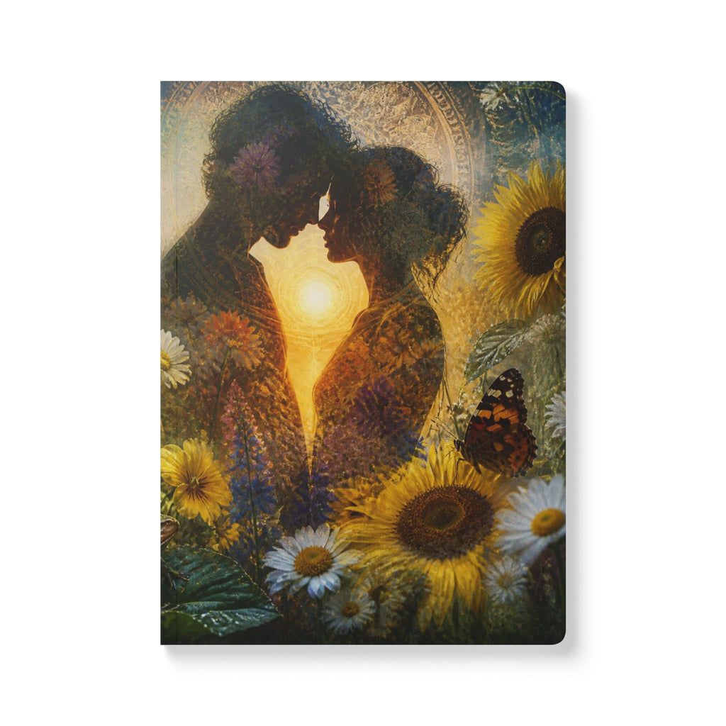 Sunflower Lovers Softcover Journal — Romantic Floral Notebook with Inside Prints