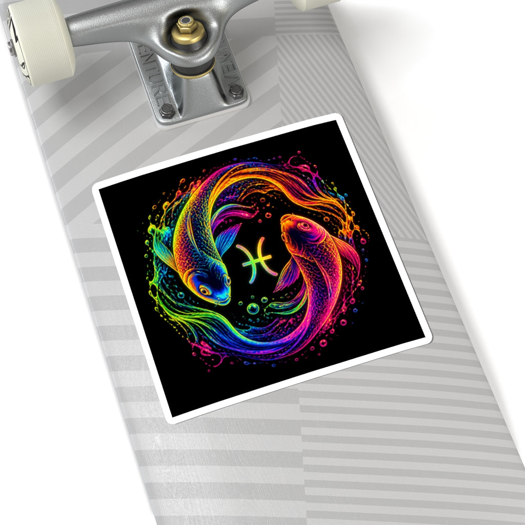 Pisces Zodiac Fish Kiss-Cut Sticker