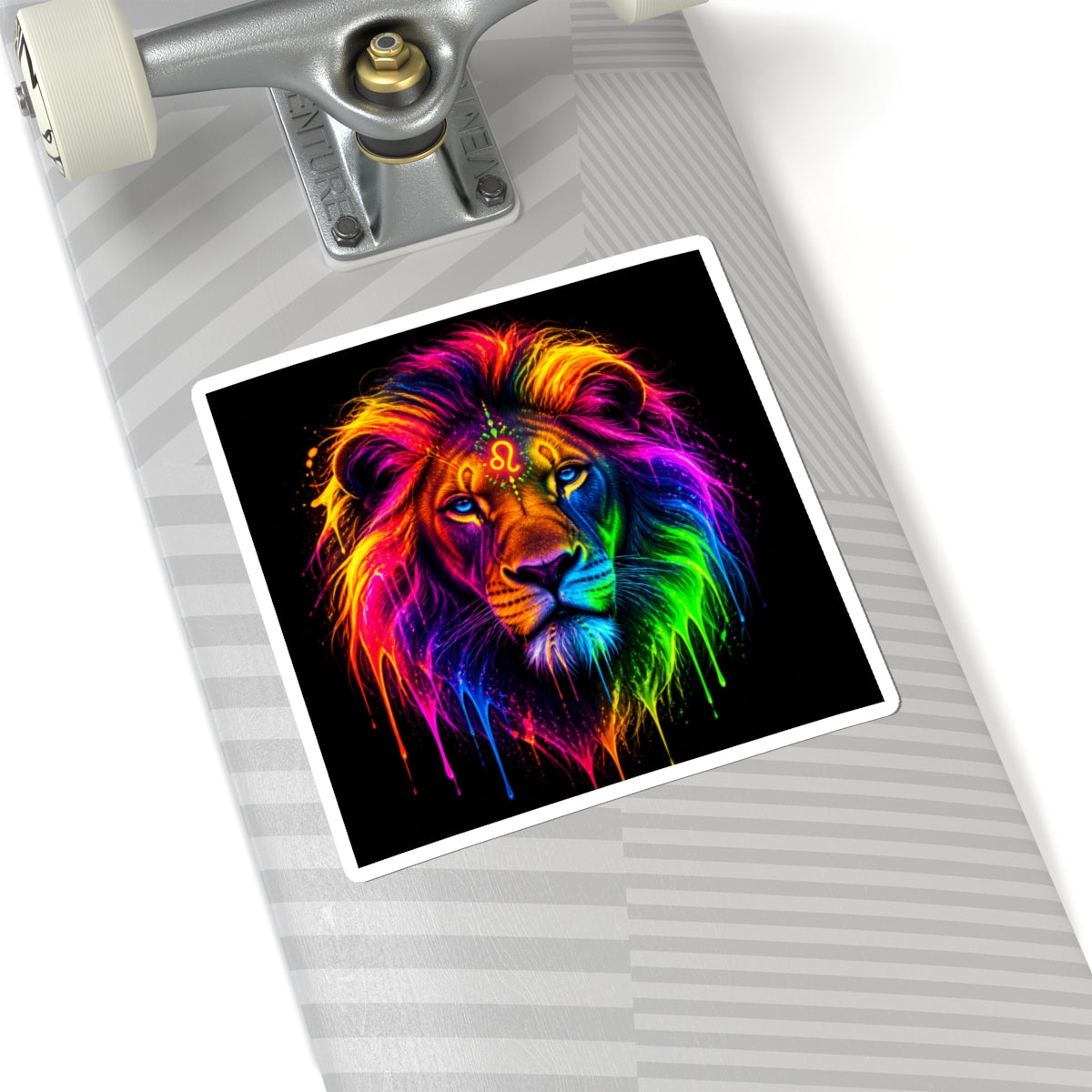 Rainbow Leo Lion Kiss-Cut Sticker