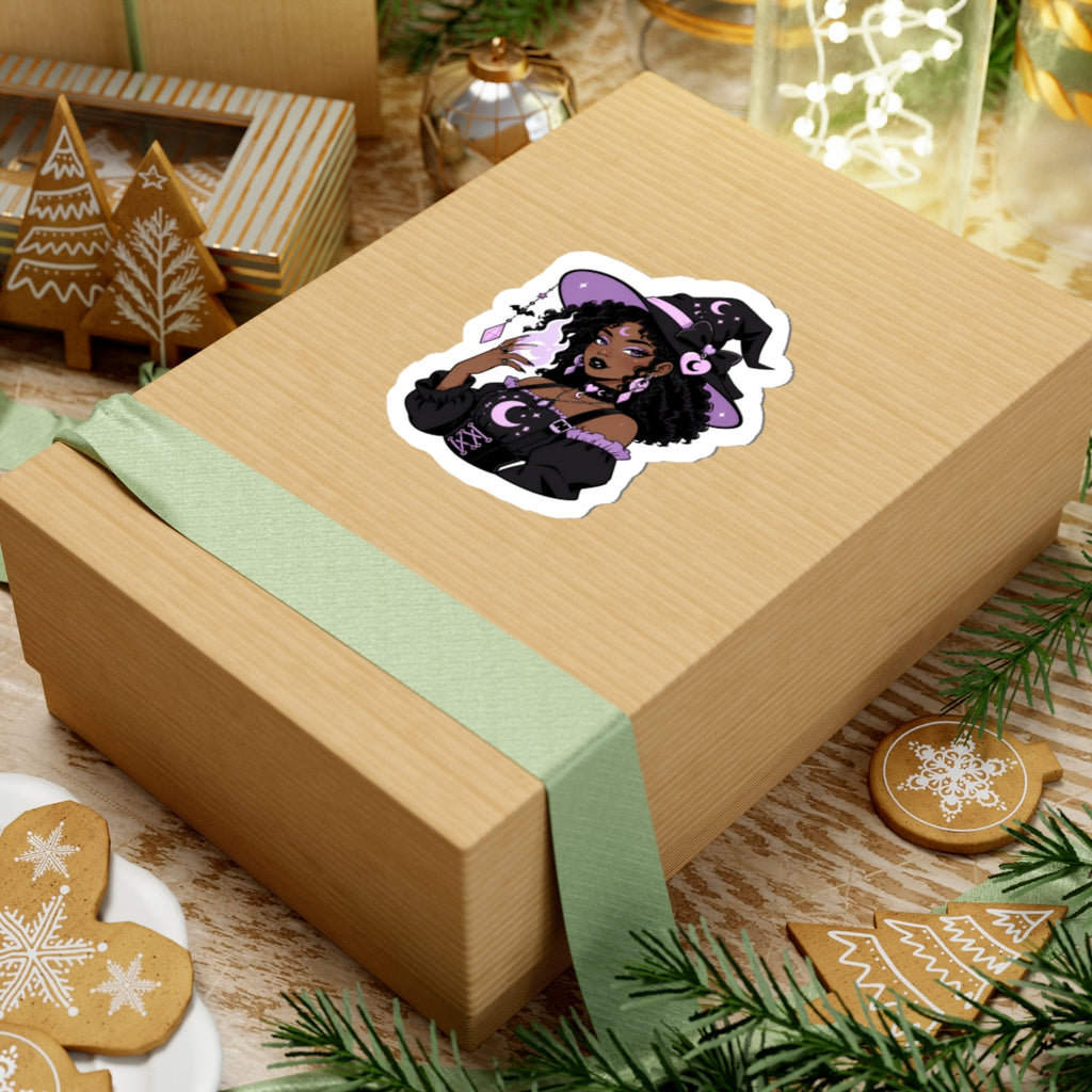Black Witch Aesthetic Kiss-Cut Sticker