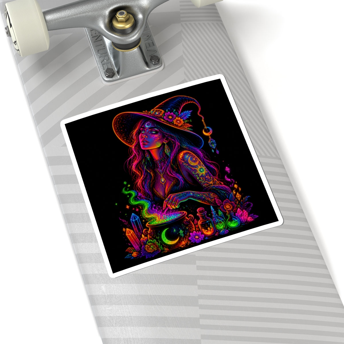 Neon Mystic Witch Kiss-Cut Sticker