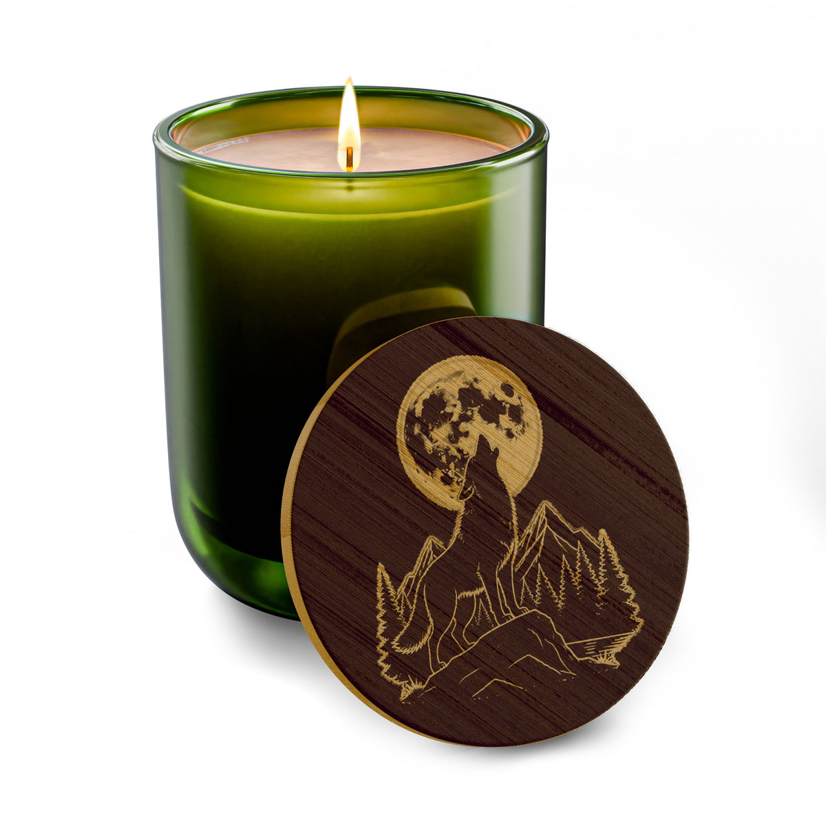 Mountain Moon Engraved Soy Candle