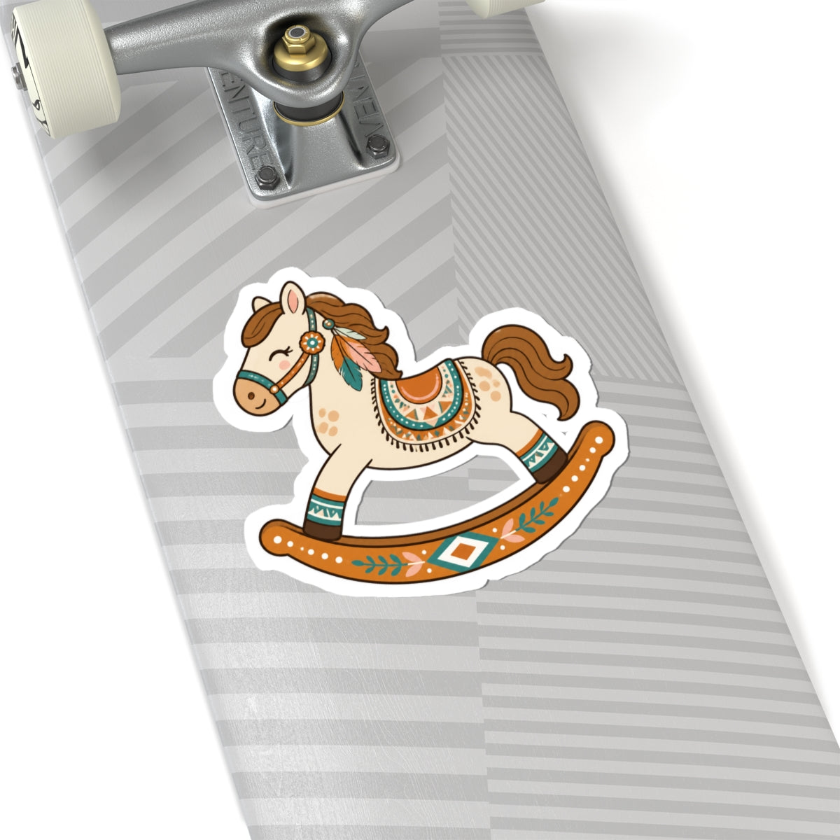 Boho Rocking Horse Kiss-Cut Sticker