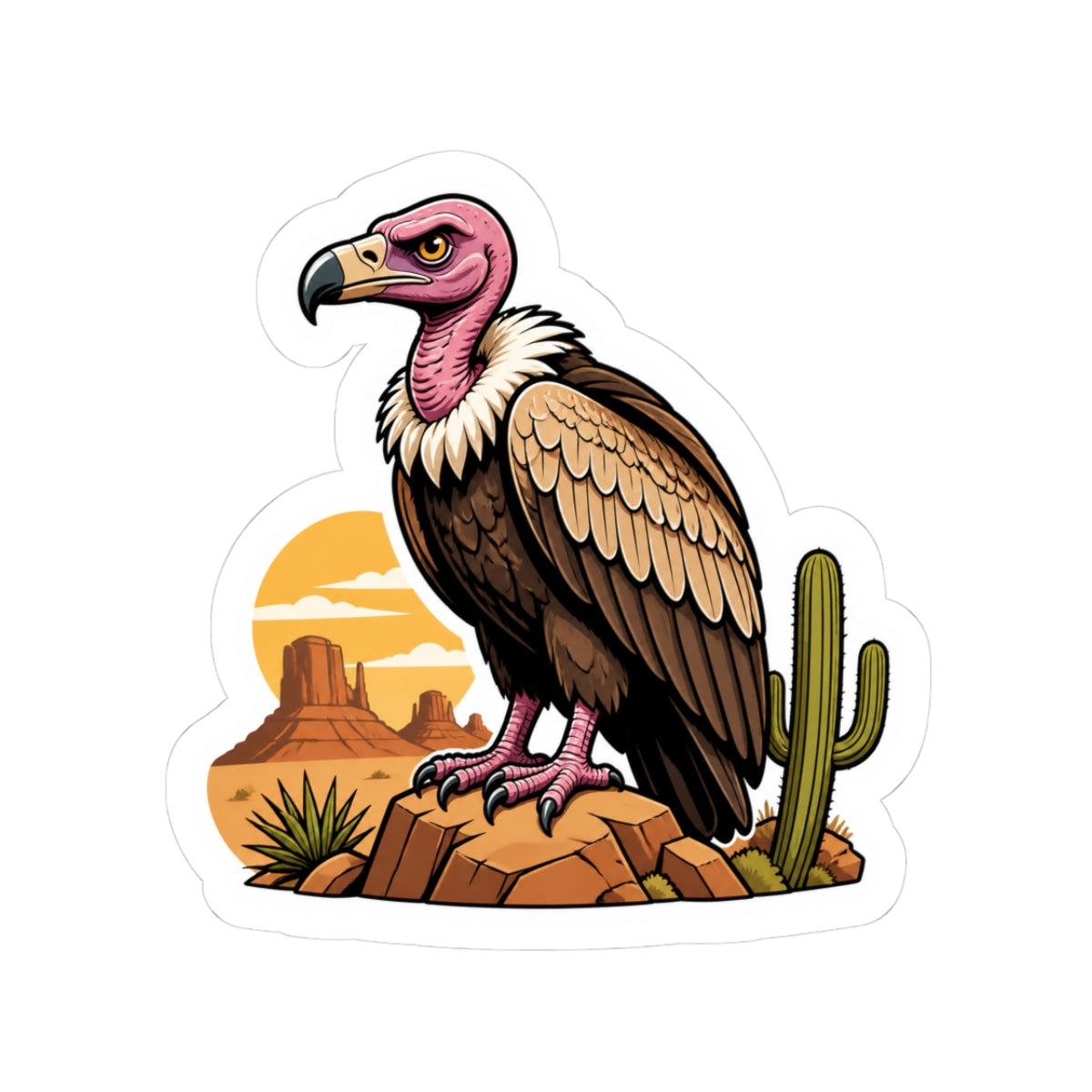 Desert Vulture Kiss-Cut Sticker