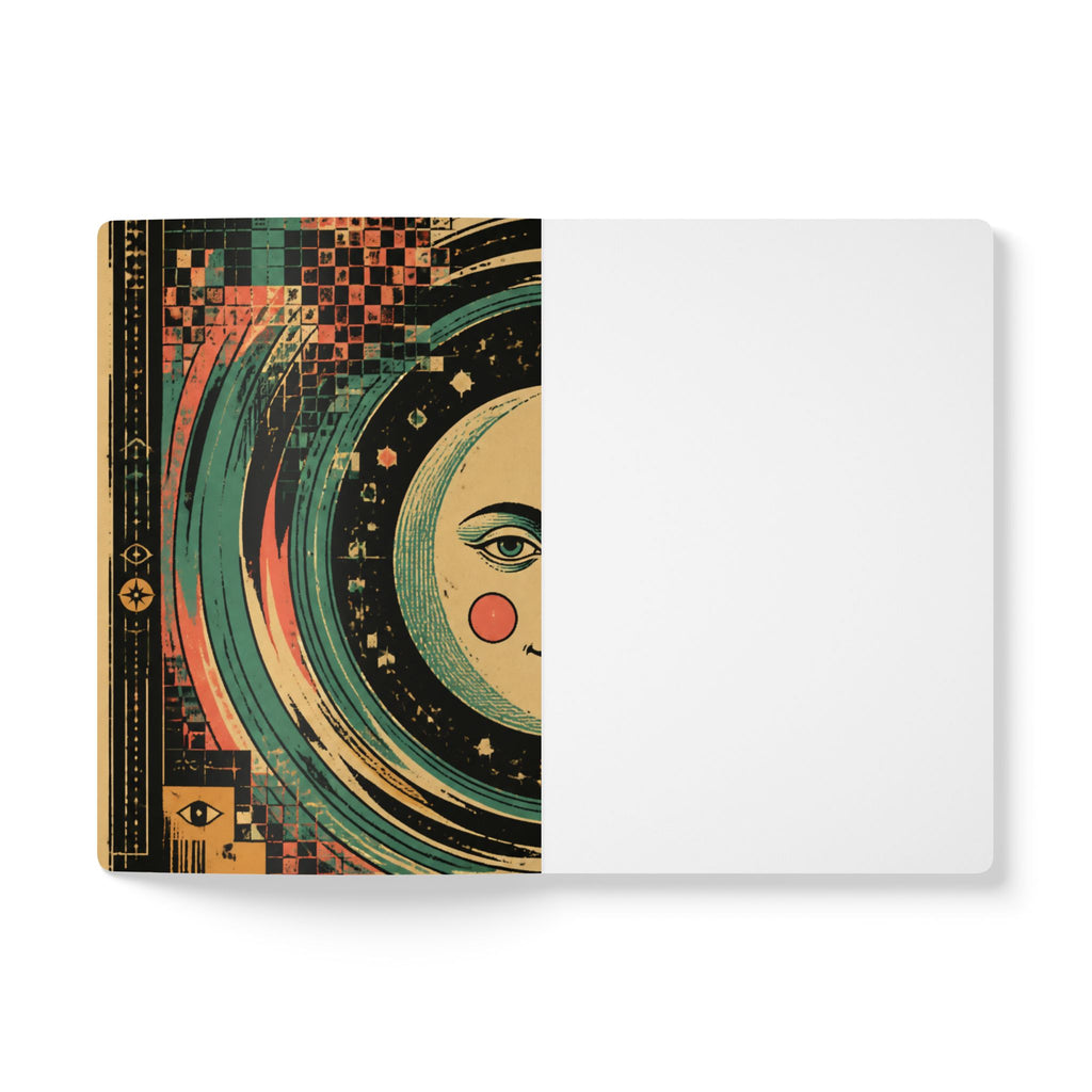 Ultra Static Dreams Tarot Softcover Journal — Retro Astrology Notebook