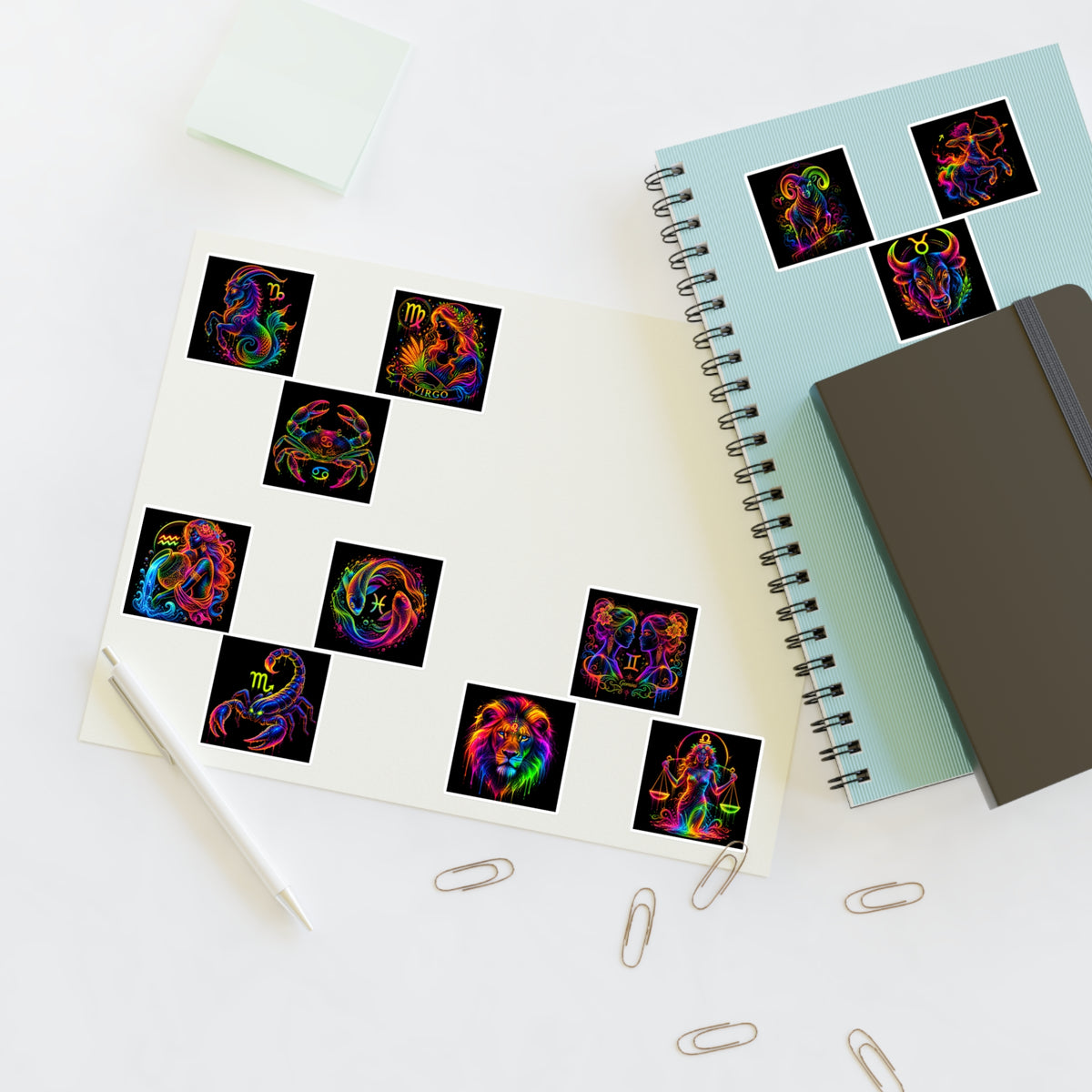 Colorful Zodiac Signs Sticker Sheets