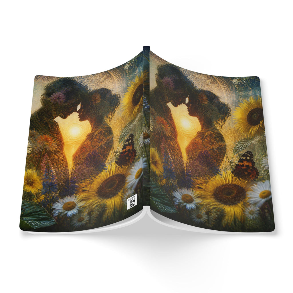 Sunflower Lovers Softcover Journal — Romantic Floral Notebook with Inside Prints