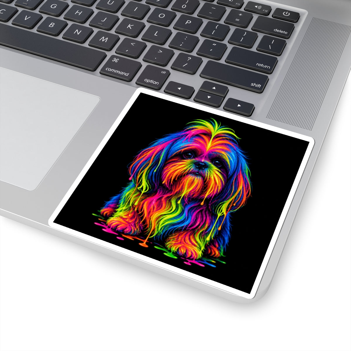 Rainbow Shih Tzu Kiss-Cut Sticker