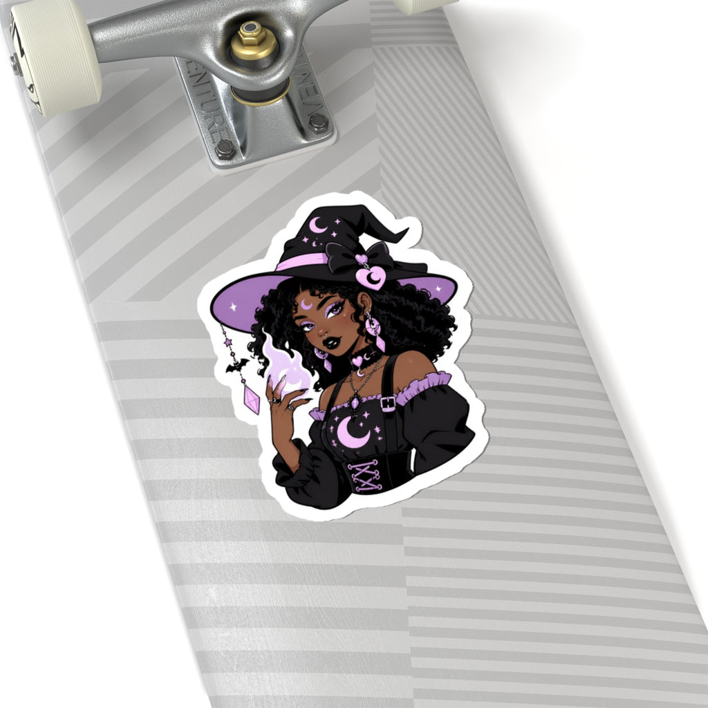 Black Witch Aesthetic Kiss-Cut Sticker