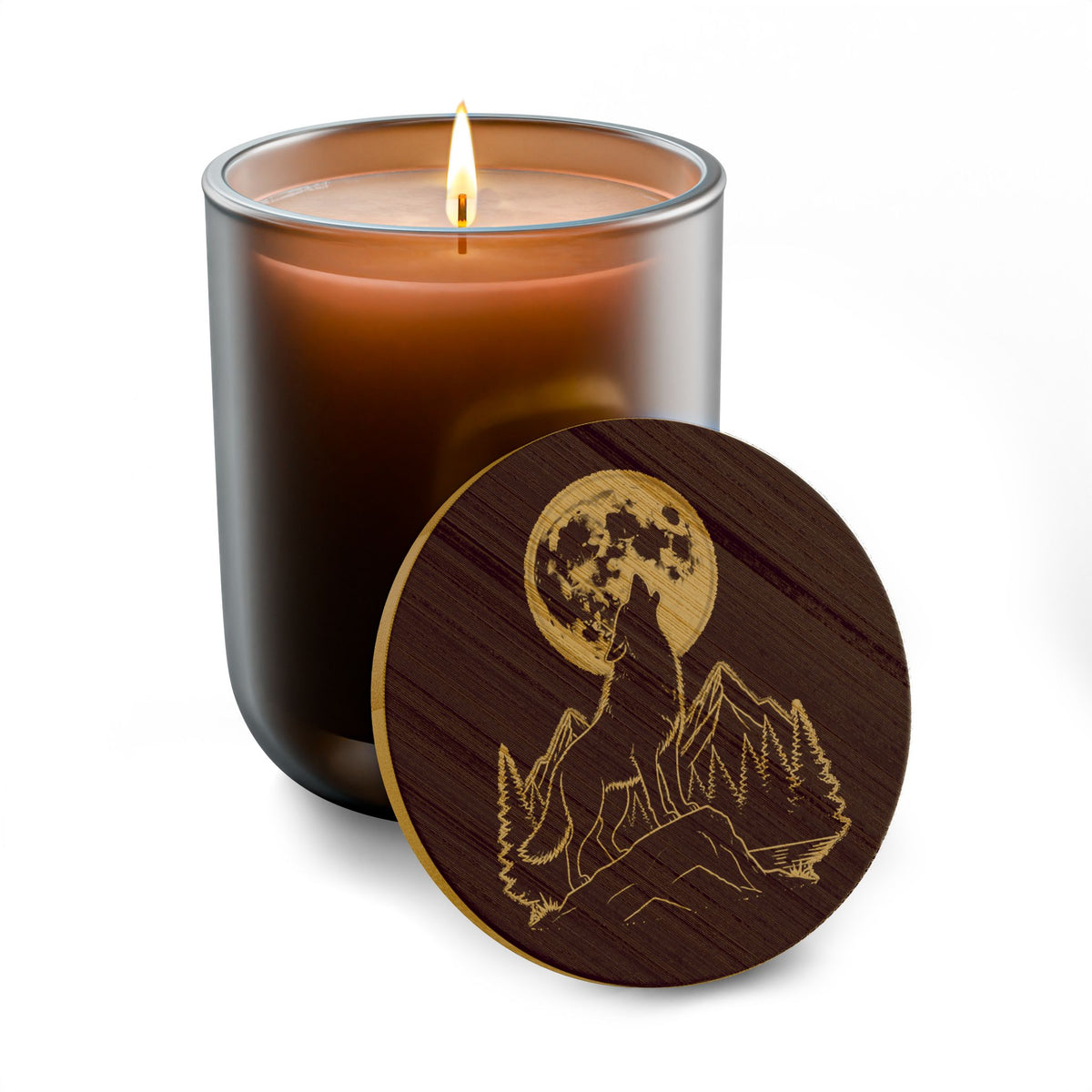 Mountain Moon Engraved Soy Candle