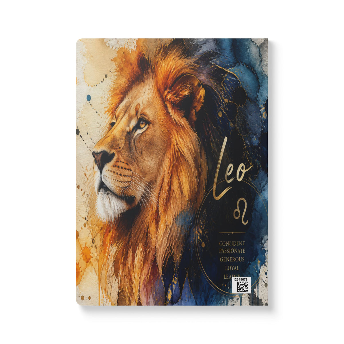 Leo Lion Softcover Journal — Zodiac Notebook with Inspirational Inside Prints