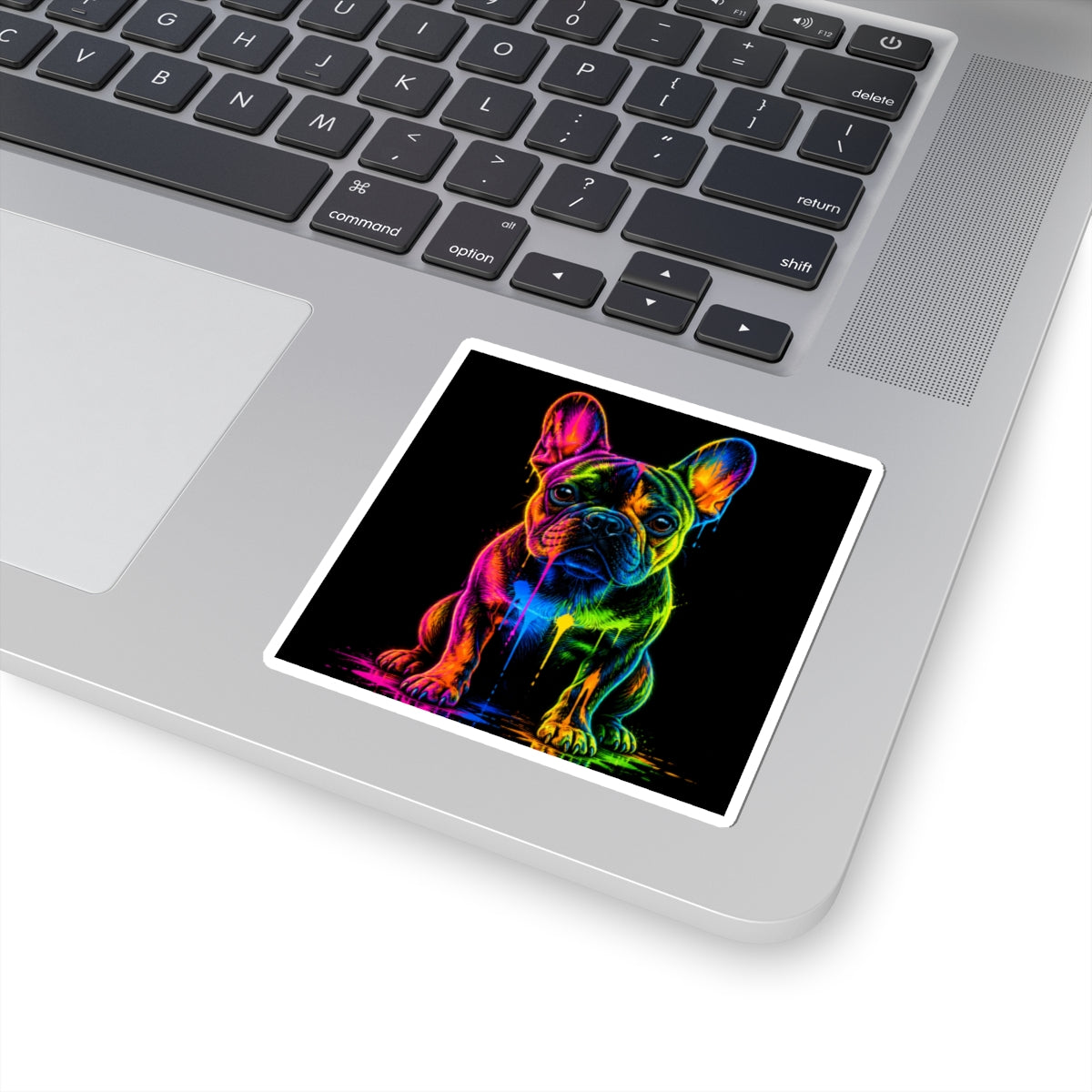 Neon French Bulldog Kiss-Cut Sticker