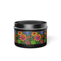 Colorful Floral Tin Candle