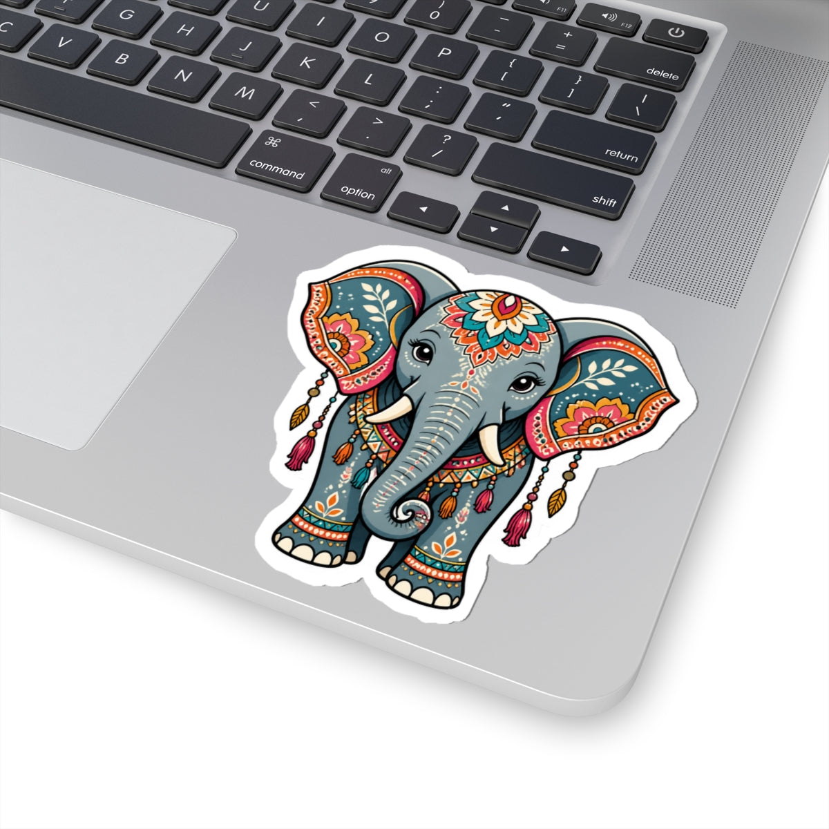 Decorative Elephant Kiss-Cut Sticker