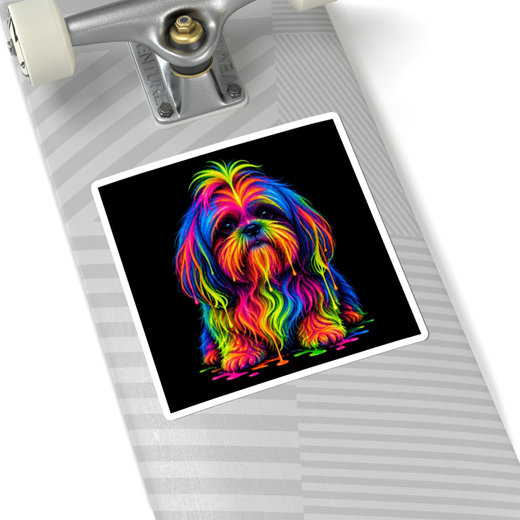 Rainbow Shih Tzu Kiss-Cut Sticker