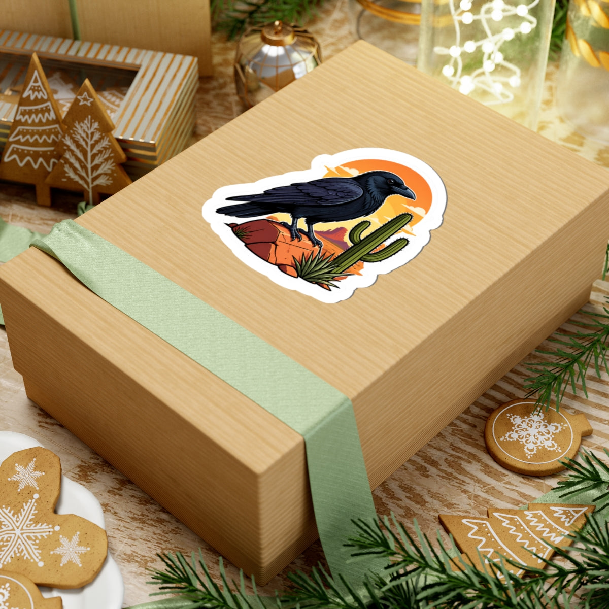 Desert Raven Kiss-Cut Sticker