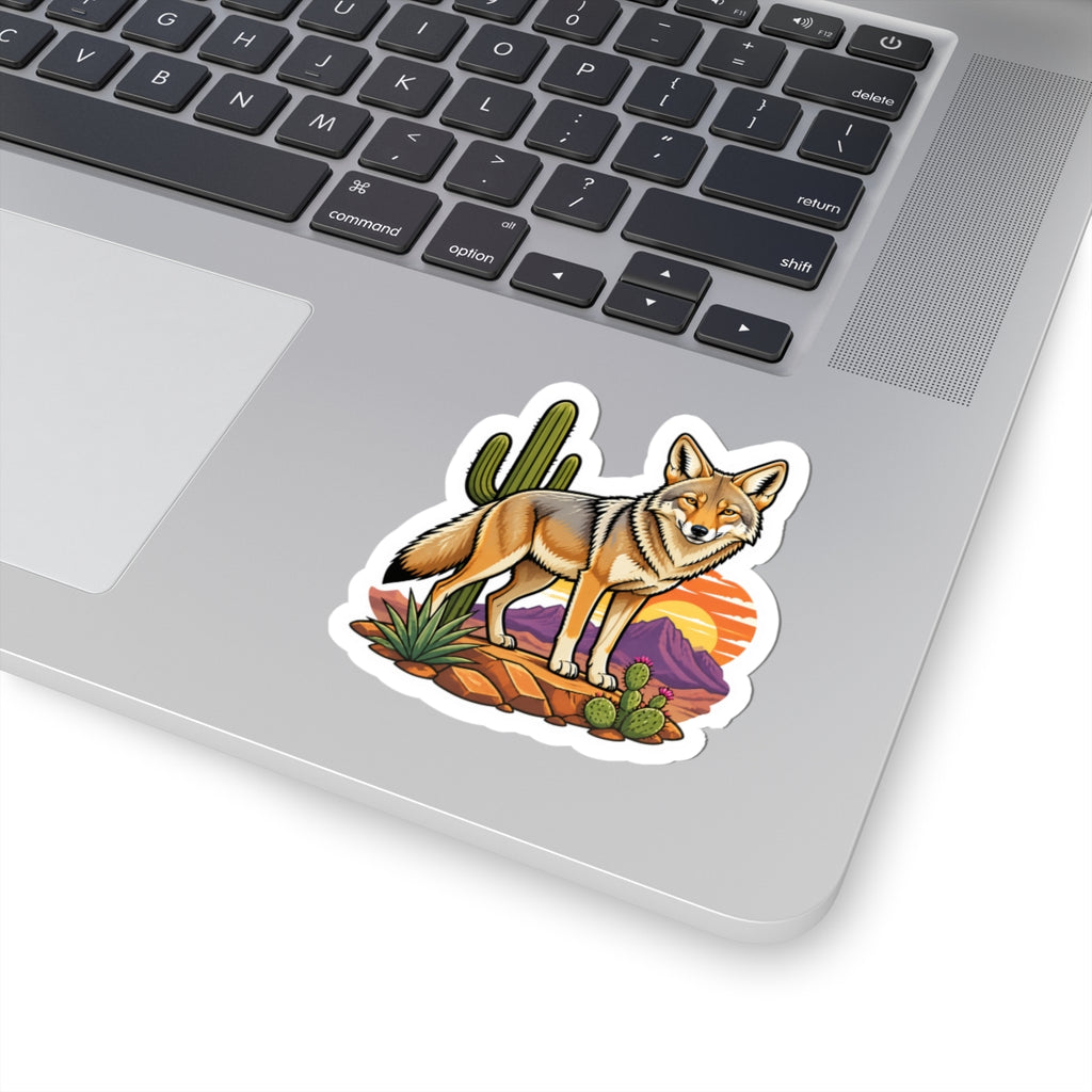 Desert Coyote Kiss-Cut Sticker