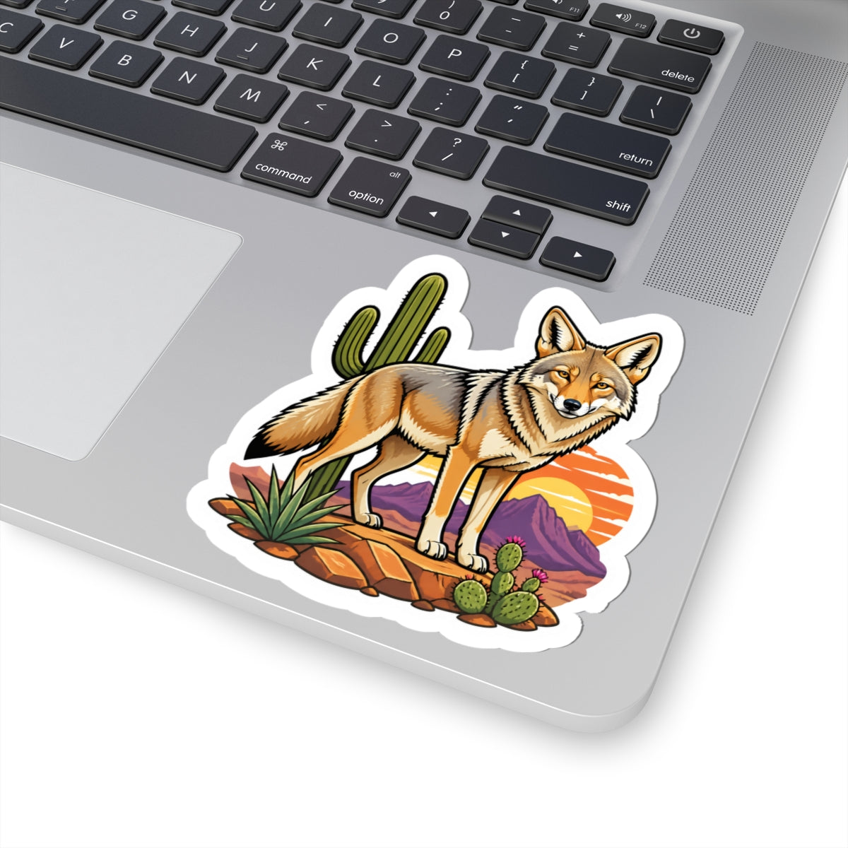 Desert Coyote Kiss-Cut Sticker