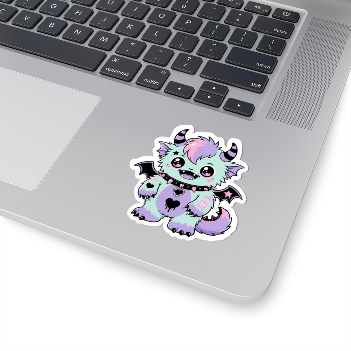 Cute Pastel Goth Monster Kiss-Cut Sticker