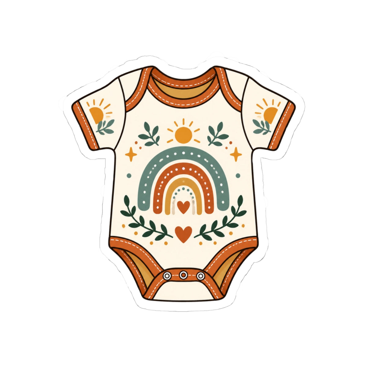 Rainbow Baby Bodysuit Kiss-Cut Sticker