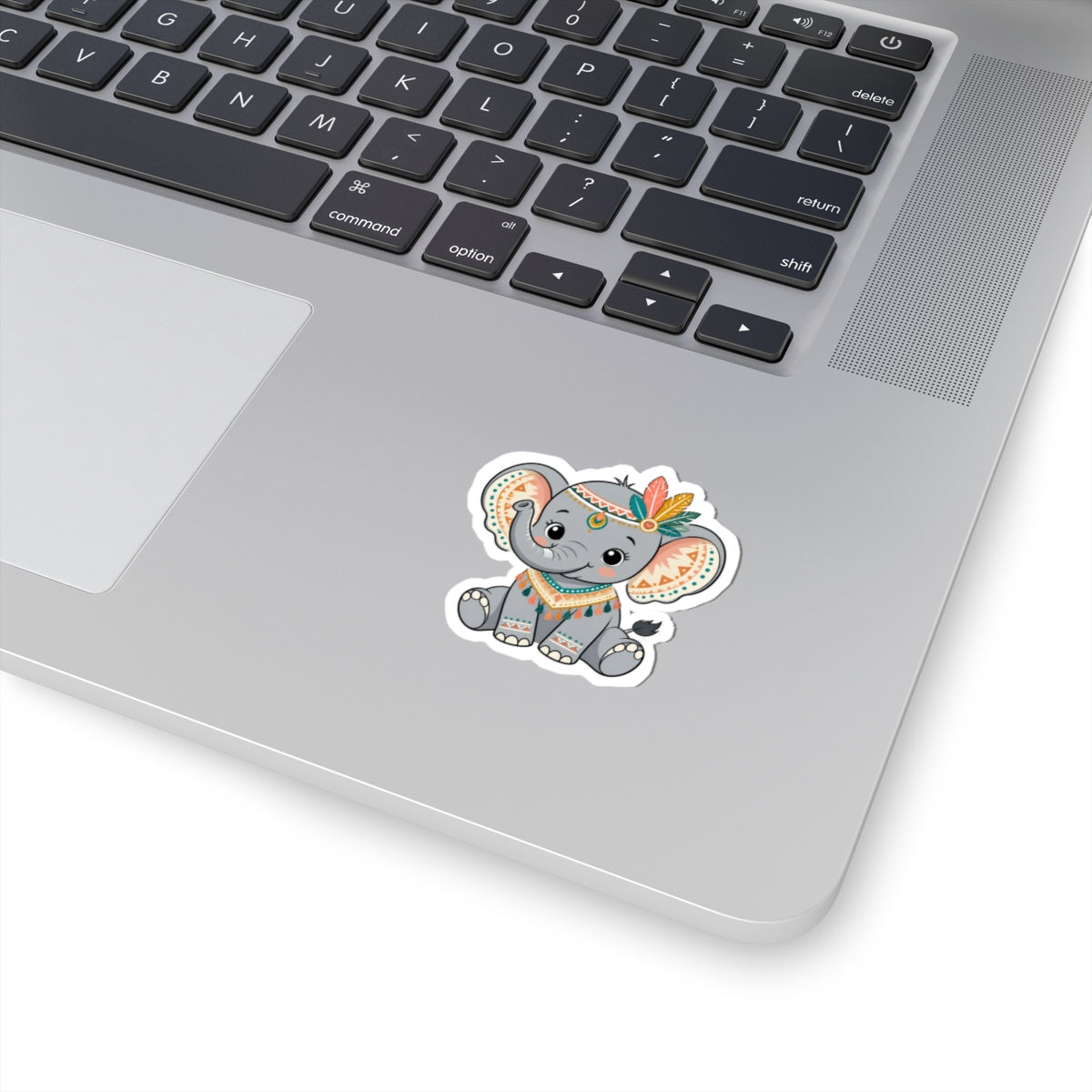 Cute Boho Elephant Kiss-Cut Sticker