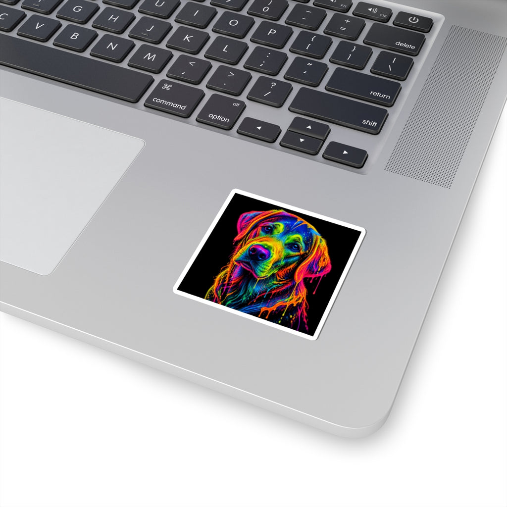 Colorful Labrador Retriever Dog Kiss-Cut Sticker