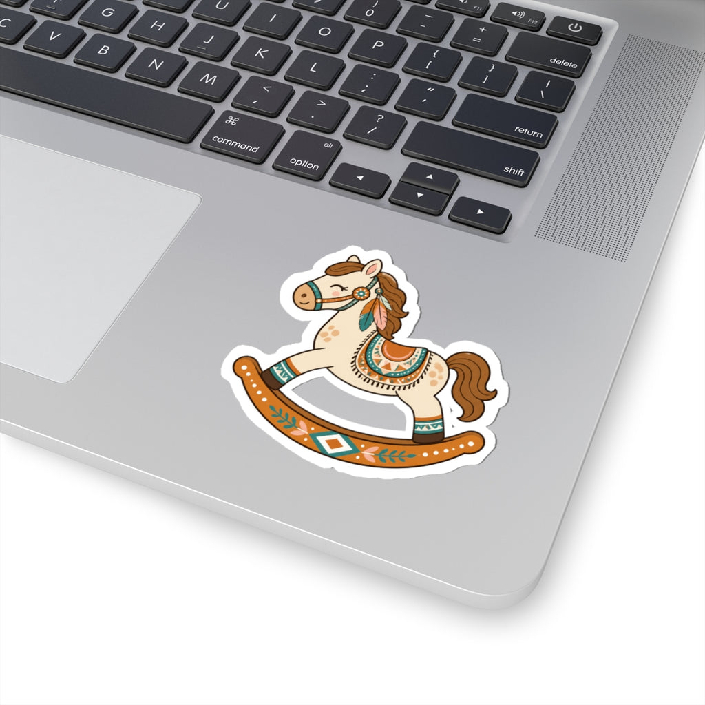 Boho Rocking Horse Kiss-Cut Sticker