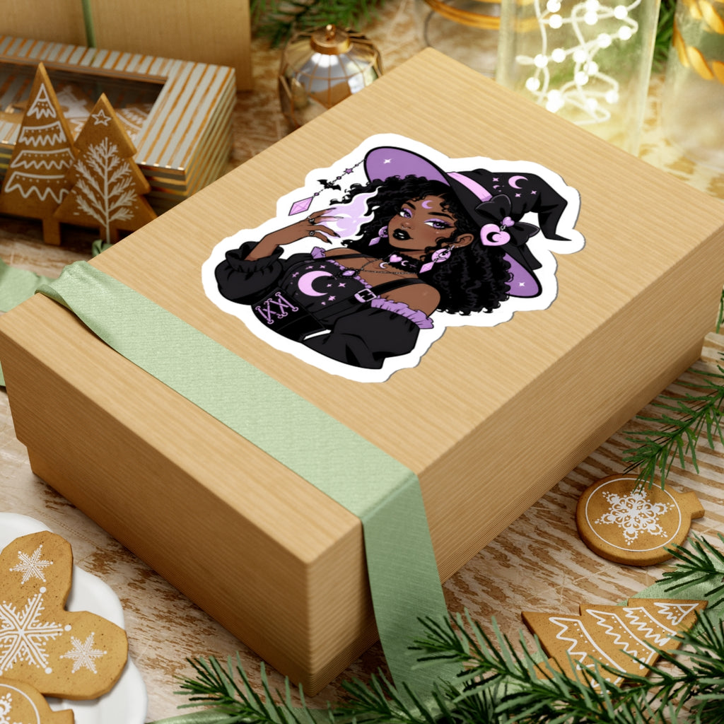 Black Witch Aesthetic Kiss-Cut Sticker