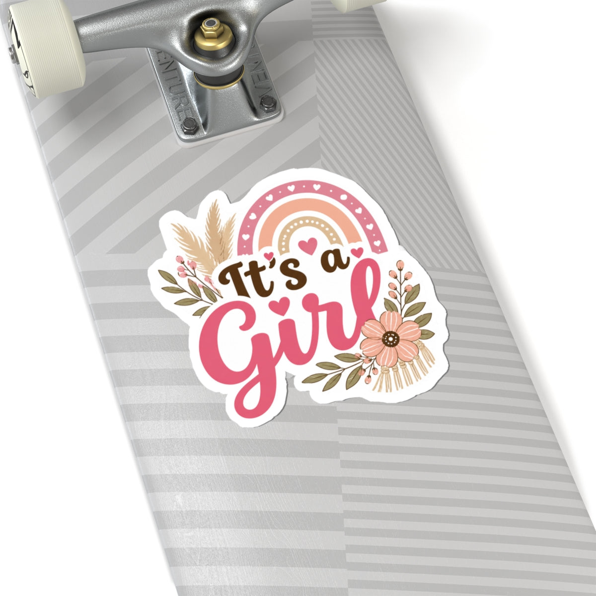 It’s a Girl Floral Boho Kiss-Cut Sticker