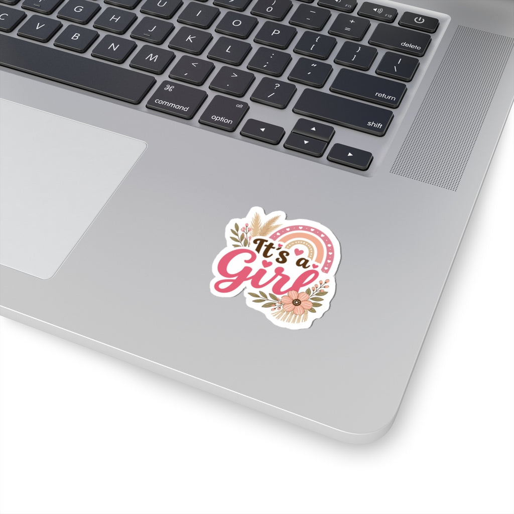 It’s a Girl Floral Boho Kiss-Cut Sticker