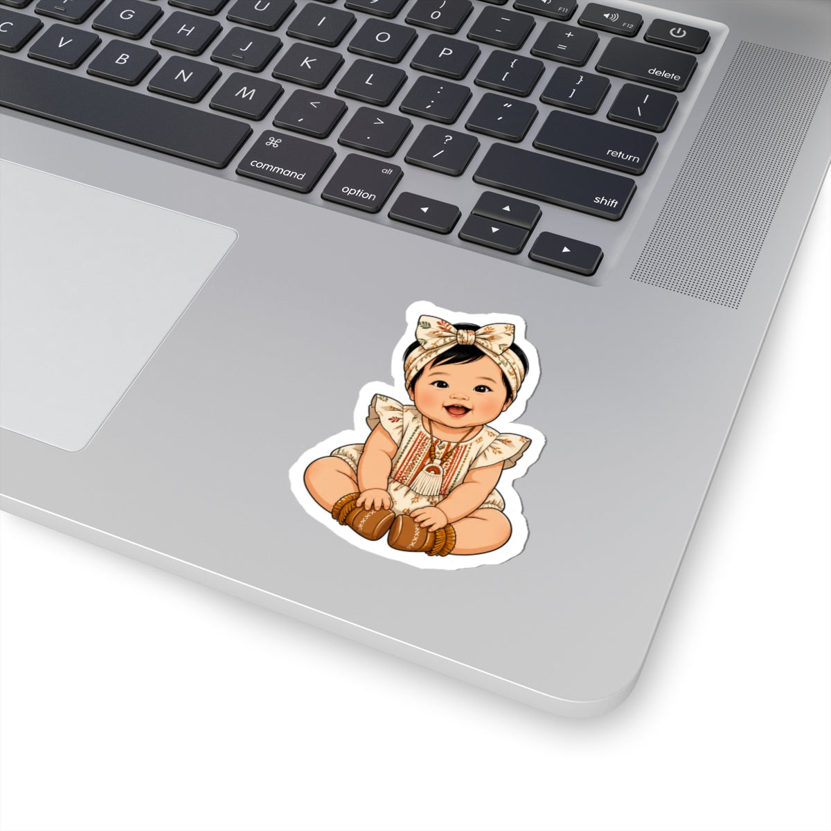 Adorable Baby Girl Kiss-Cut Sticker