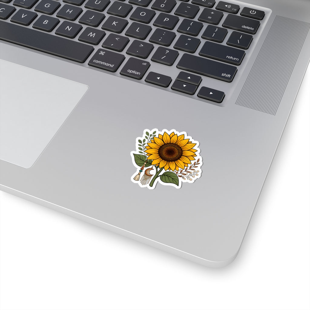 Boho Sunflower Kiss-Cut Sticker