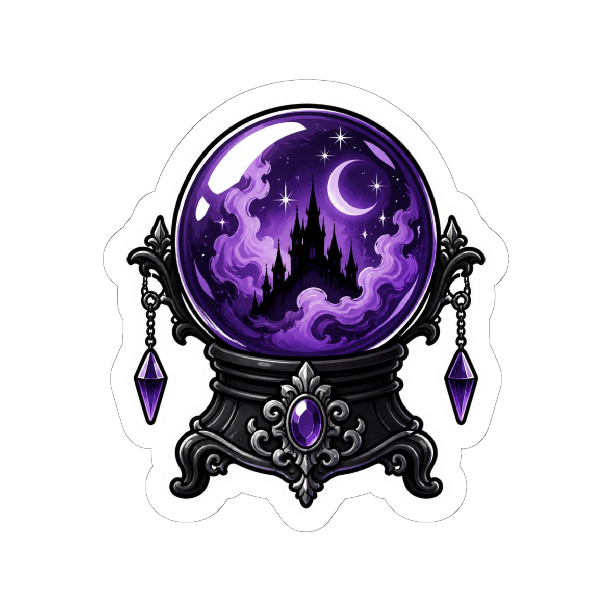 Mystical Crystal Ball Kiss-Cut Sticker