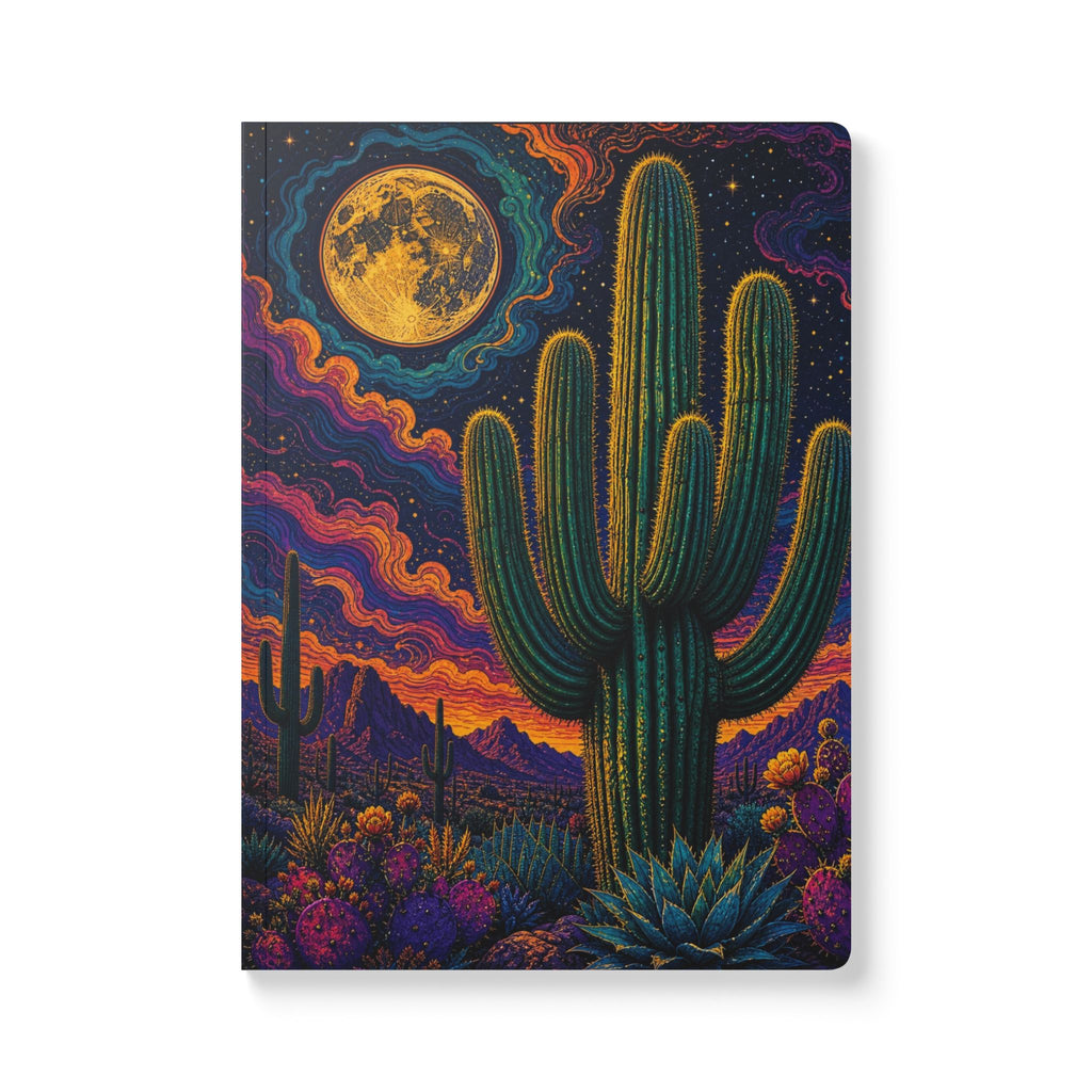 The Dreaming Desert Oracle Journal — Psychedelic Saguaro Softcover Notebook