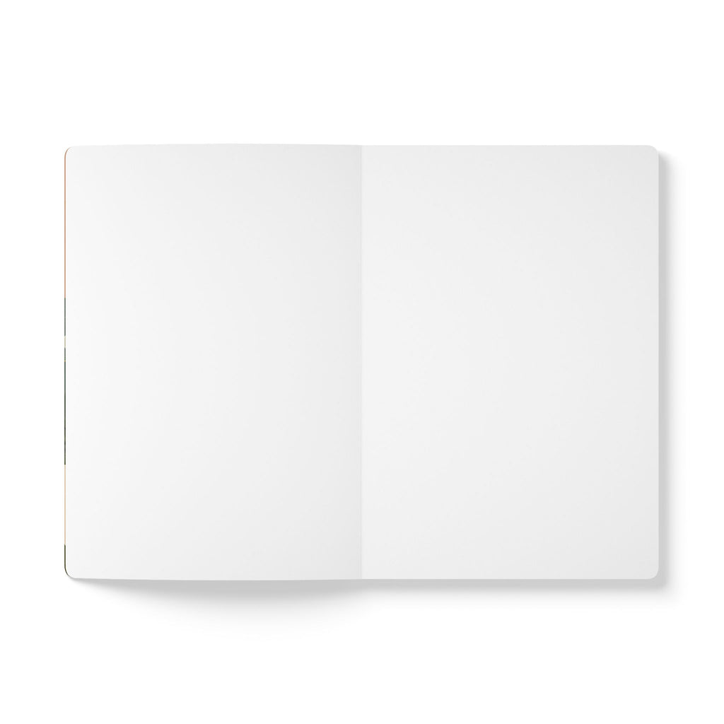 Moonlit Garden Softcover Journal — Floral Cosmic Notebook for Reflection & Dreams