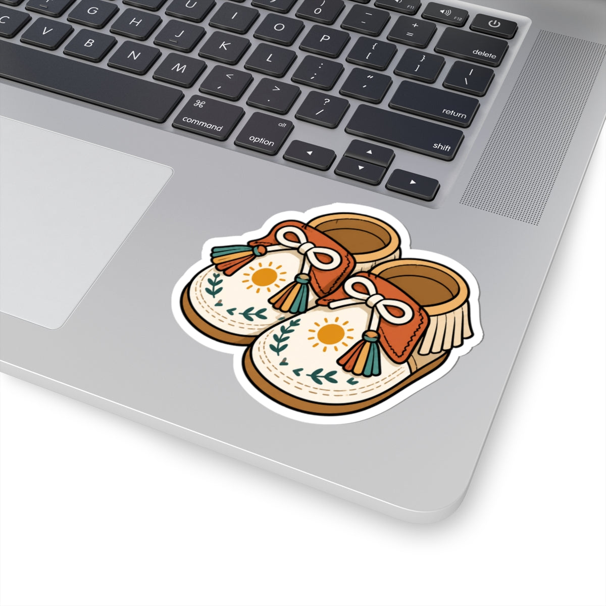 Kiss-Cut Stickers – Cozy Boho Baby Moccasins