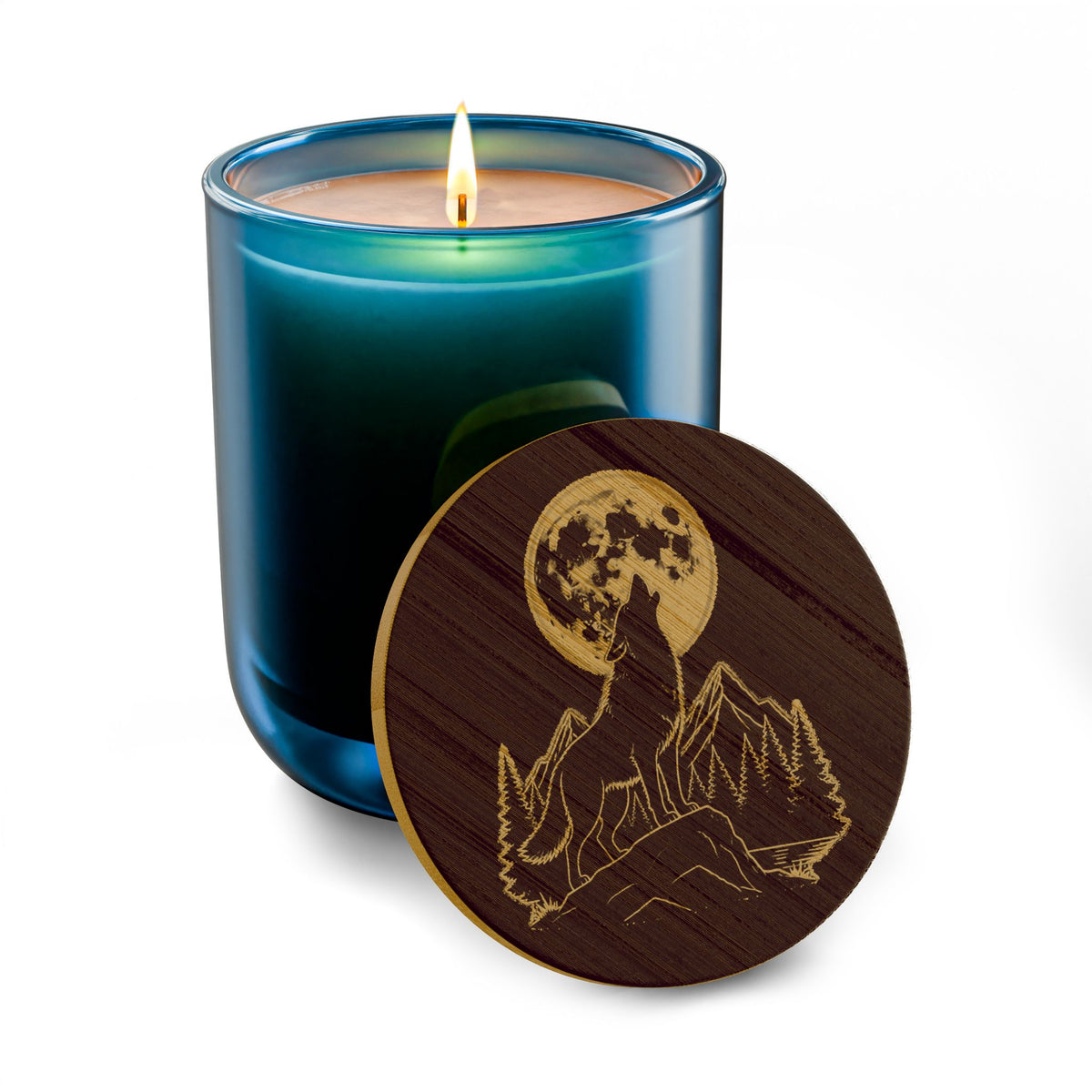 Mountain Moon Engraved Soy Candle