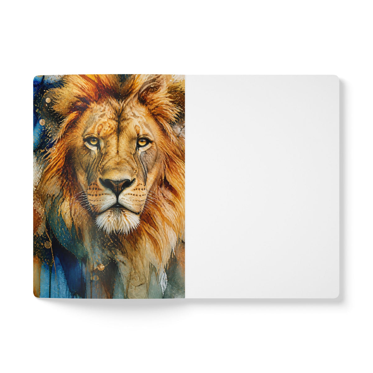 Leo Lion Softcover Journal — Zodiac Notebook with Inspirational Inside Prints